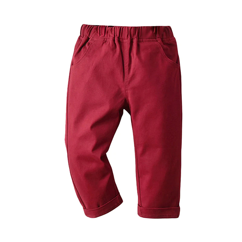 Boys Solid Color Pants