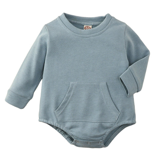 Baby Boy Long Sleeve Pocket Onesies