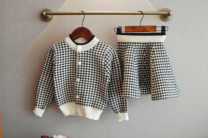 Girls 2 Piece Houndstooth Set
