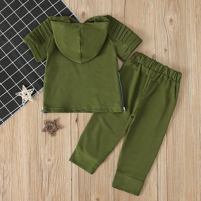 2 Piece Boys Hooded Pant Set