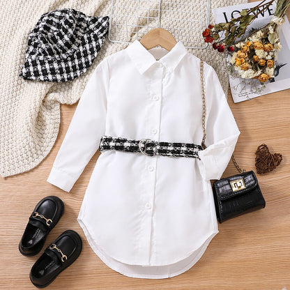 Girls Shirt Dress Set