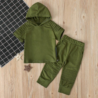 2 Piece Boys Hooded Pant Set